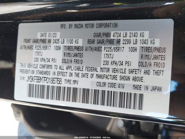 Mazda pyud 2023 JM3KFBBM7P0186768 Image 9