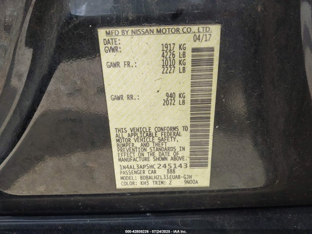 1N4AL3AP5HC245143 Nissan 2017