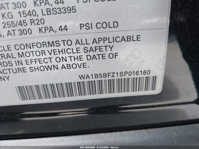 2025 AUDI Q4 E-TRON WA1B5BFZ1SP016160 Photo 8