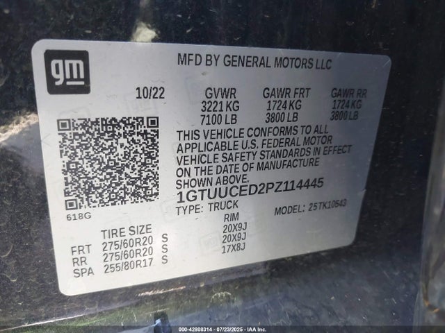 1GTUUCED2PZ114445 GMC l84