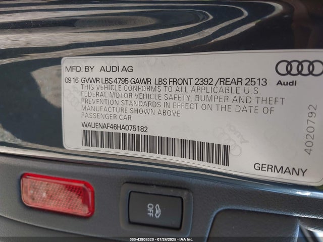 2017 AUDI A4 WAUENAF46HA075182 Photo 8
