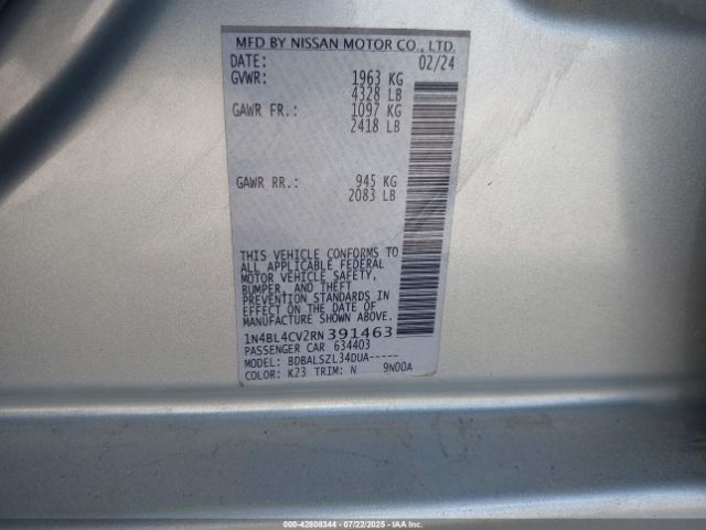 2024 NISSAN ALTIMA 1N4BL4CV2RN391463 Photo 8