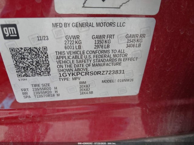 2024 CADILLAC XT6 1GYKPCRS0RZ723831 Photo 8