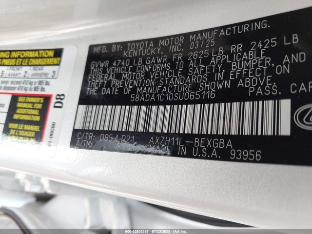 58ADA1C10SU065116 Lexus a25a-fxs