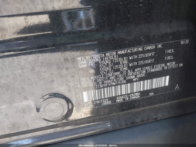 Toyota a25a-fks 2021 2T3W1RFV7MW114366 Image 9
