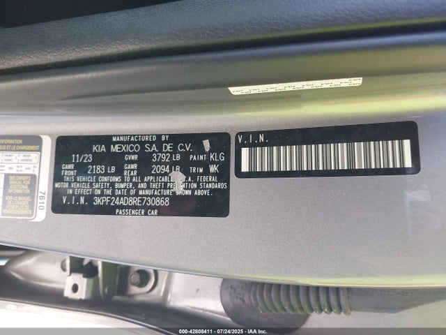 3KPF24AD8RE730868 KIA mpi nu