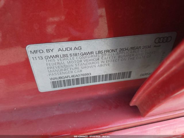 2014 AUDI S4 WAUBGAFL4EA076993 Photo 8