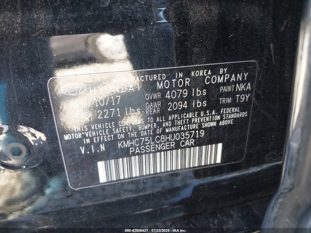 KMHC75LC8HU035719 Hyundai gdi kappa