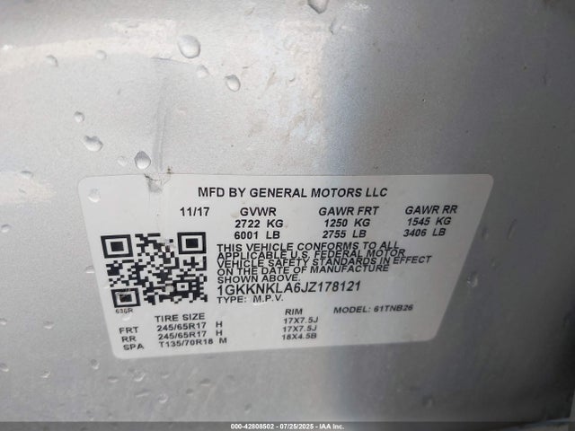 1GKKNKLA6JZ178121 GMC lcv - spark ignited direct injection, variable valve timing, dcvcp, e85 max, e0-e100, alum