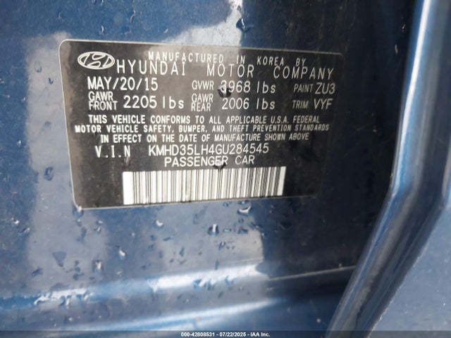KMHD35LH4GU284545 Hyundai dohc gdi nu