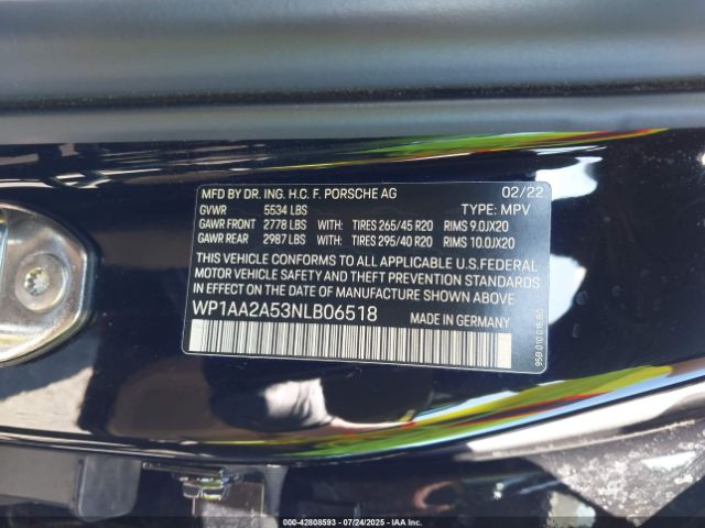 2022 PORSCHE MACAN WP1AA2A53NLB06518 Photo 8