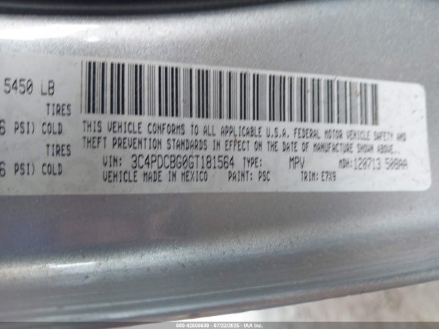 Dodge 2016 2016 3C4PDCBG0GT181564 Image 9