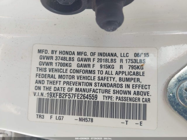 19XFB2F57FE264559 Honda r18z1