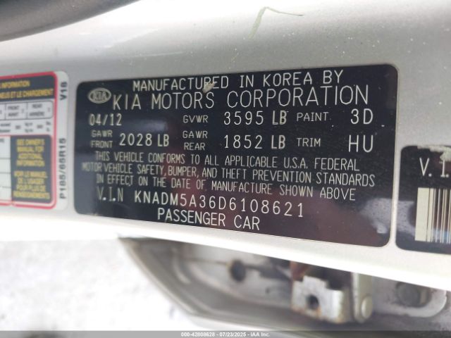 2013 KIA RIO KNADM5A36D6108621 Photo 8