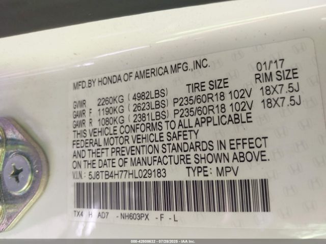 2017 ACURA RDX 5J8TB4H77HL029183 Photo 8