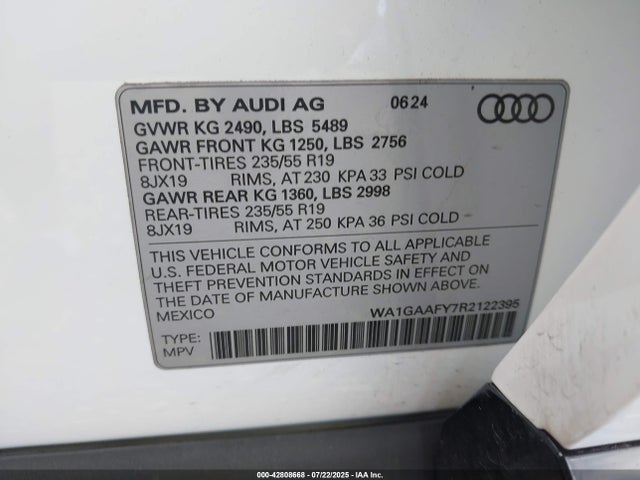 2024 AUDI Q5 WA1GAAFY7R2122395 Photo 8