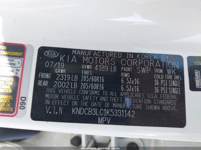 KNDCB3LC1K5331142 KIA gdi
