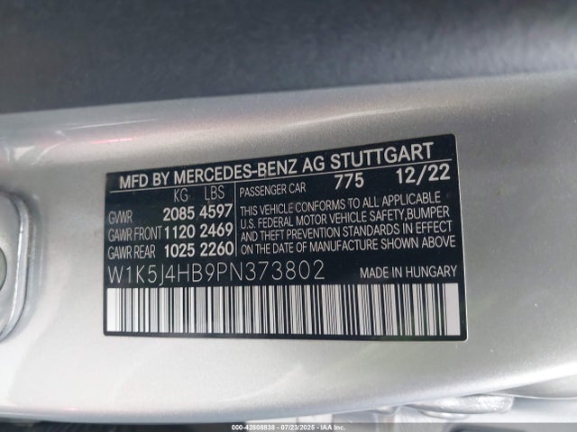 W1K5J4HB9PN373802 Mercedes-Benz m260