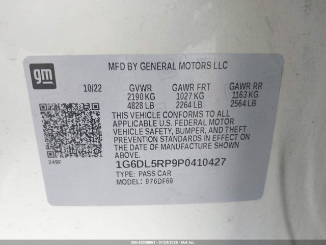 1G6DL5RP9P0410427 Cadillac lf4