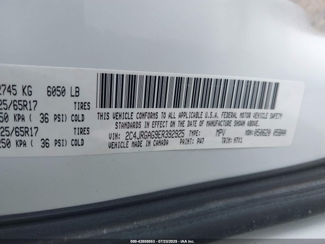 2C4JRGAG9ER392925 RAM 2014