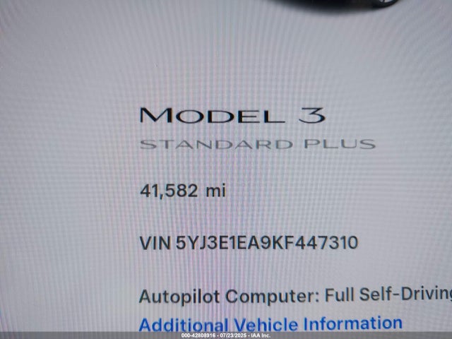 Tesla 2019 2019 5YJ3E1EA9KF447310 Image 7