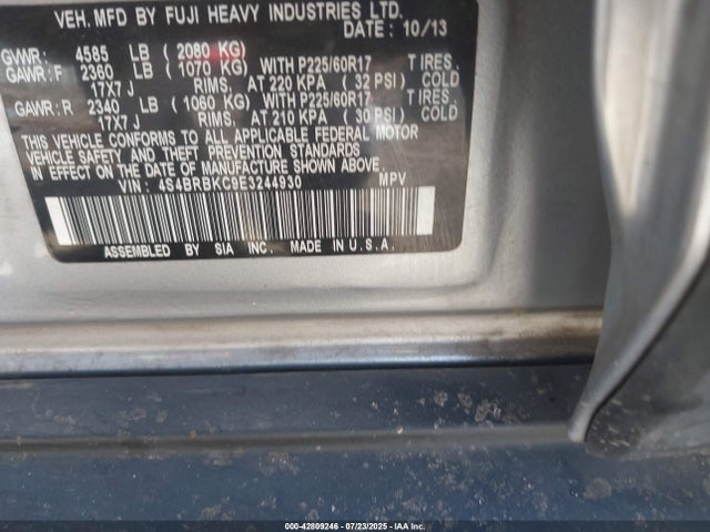 4S4BRBKC9E3244930 Subaru 2.5na u5