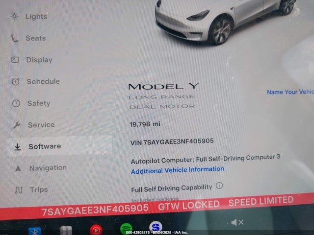 2022 TESLA MODEL Y 7SAYGAEE3NF405905 Photo 6