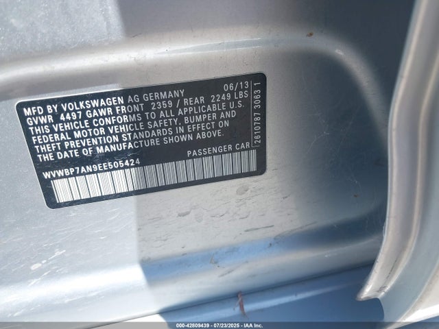 WVWBP7AN9EE505424 Volkswagen CC