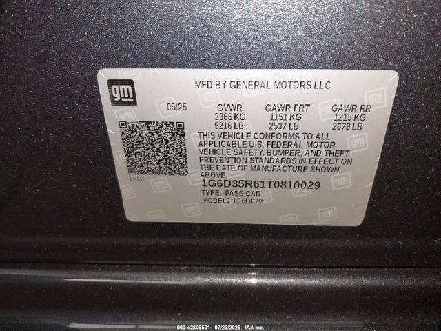 1G6D35R61T0810029 Cadillac lt4