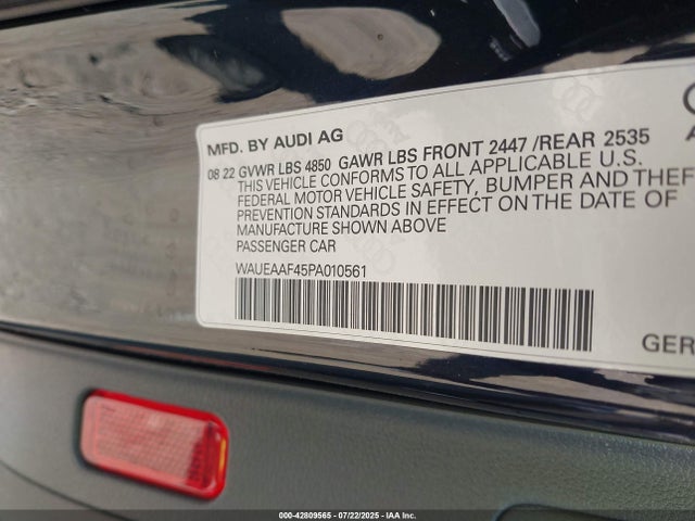 WAUEAAF45PA010561 Audi 45 tfsi