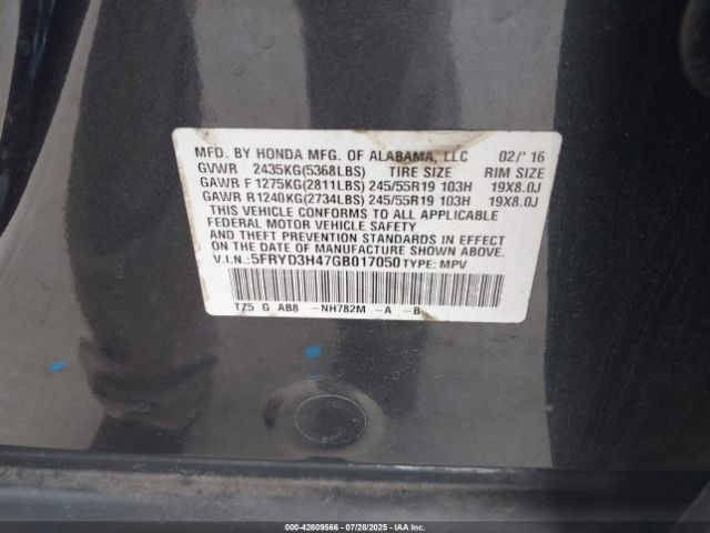 2016 ACURA MDX 5FRYD3H47GB017050 Photo 8
