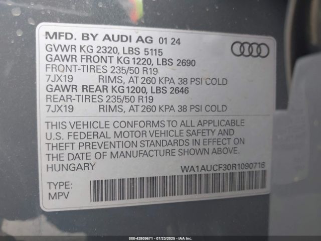 2024 AUDI Q3 WA1AUCF30R1090716 Photo 8