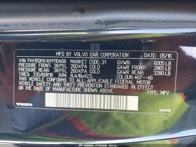 YV4102KK4H1110468 Volvo b4204t