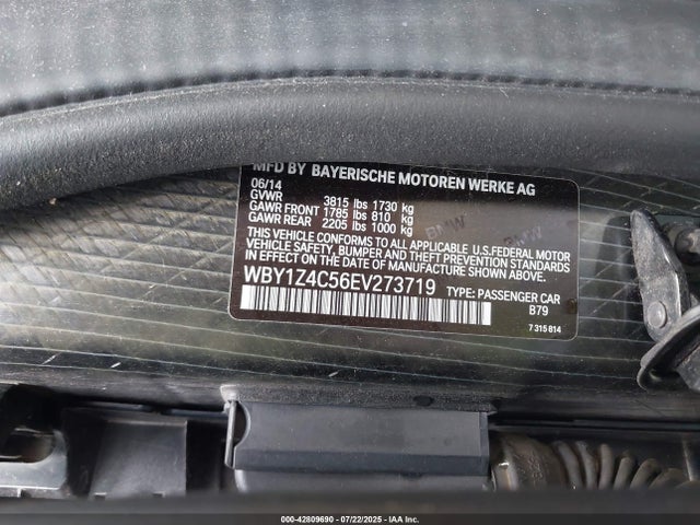 WBY1Z4C56EV273719 BMW 2014