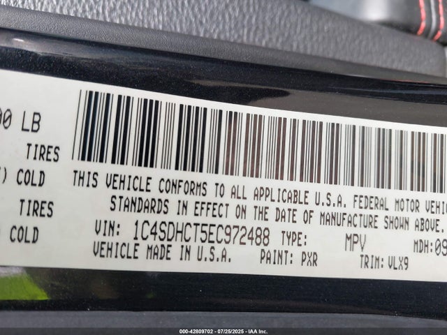 1C4SDHCT5EC972488 Dodge Durango