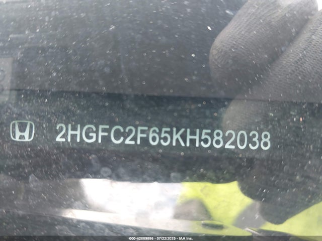 Honda k20c2 2019 2HGFC2F65KH582038 Image 9