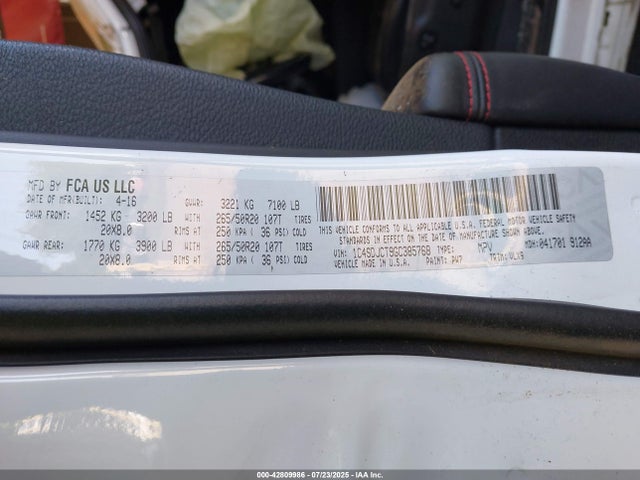 Dodge 2016 2016 1C4SDJCT9GC385768 Image 9