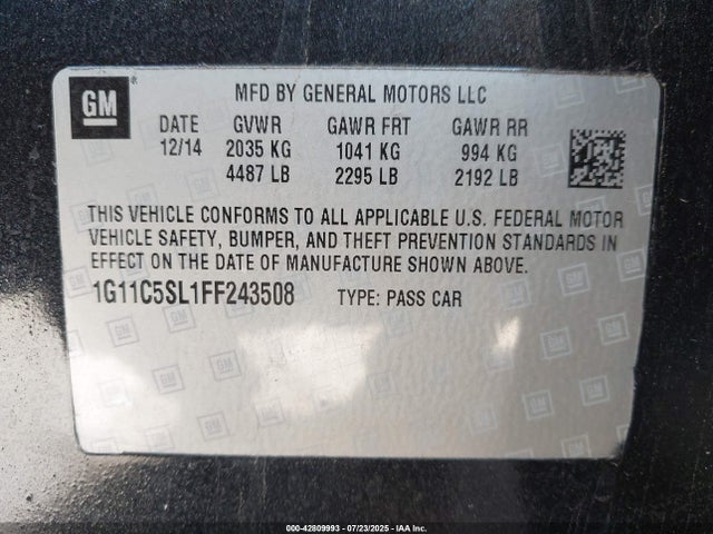 1G11C5SL1FF243508 Chevrolet lkw
