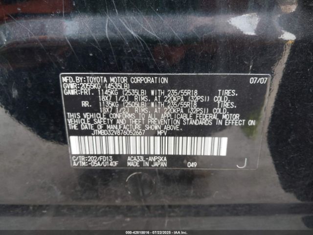 2007 TOYOTA RAV4 JTMBD32V876052667 Photo 8