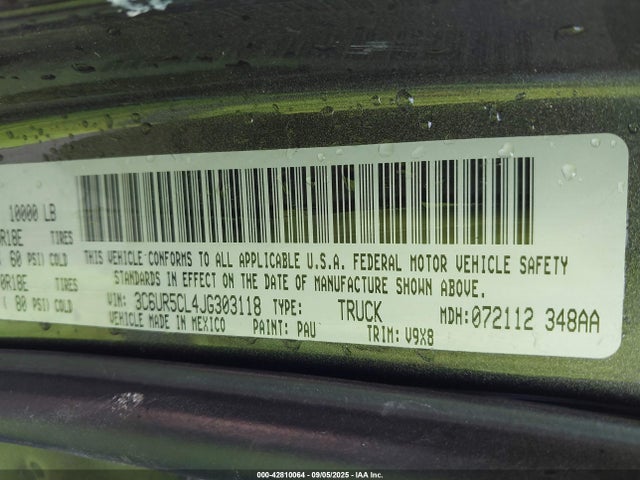 3C6UR5CL4JG303118 RAM 2500