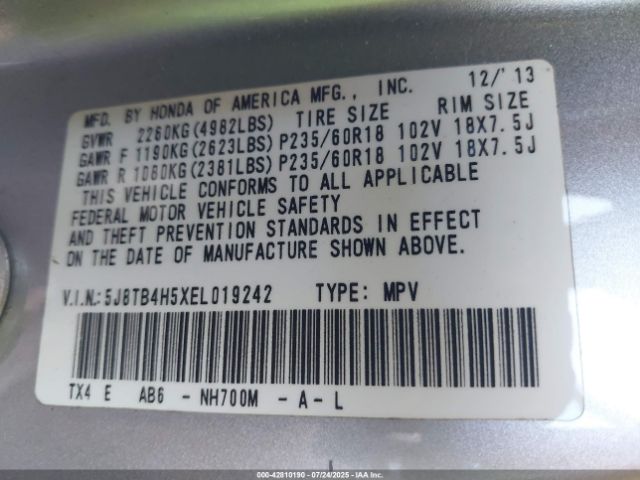 2014 ACURA RDX 5J8TB4H5XEL019242 Photo 8