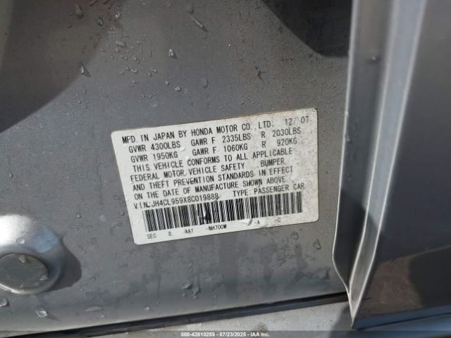 2008 ACURA TSX JH4CL959X8C019888 Photo 8