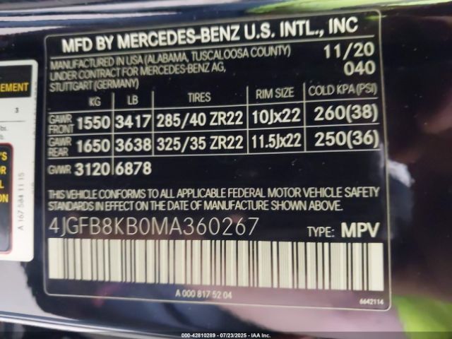 2021 MERCEDES-BENZ AMG GLE 63 4JGFB8KB0MA360267 Photo 8
