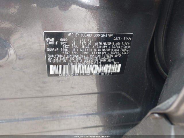 4S4WMADD8S3403772 Subaru 2025