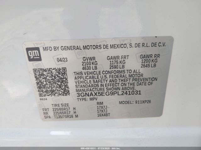 2023 CHEVROLET EQUINOX 3GNAX5EG9PL241031 Photo 8