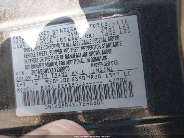 Nissan 2020 2020 3N1AB8BVXLY280805 Image 9