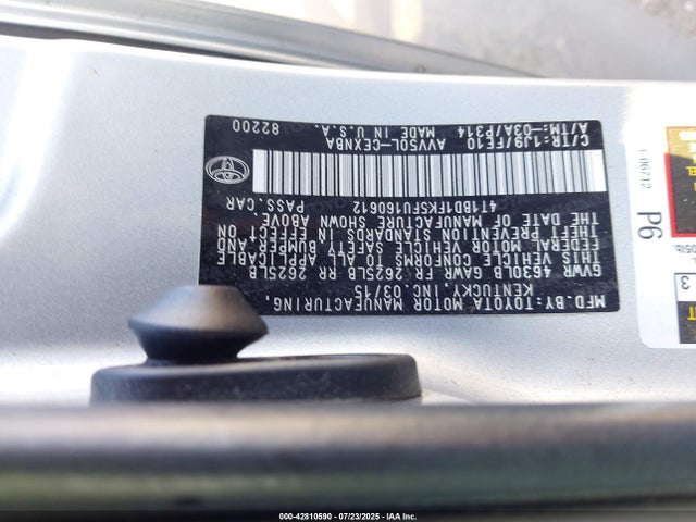 Toyota 2ar-fxe+2jm 2015 4T1BD1FK5FU160612 Image 9