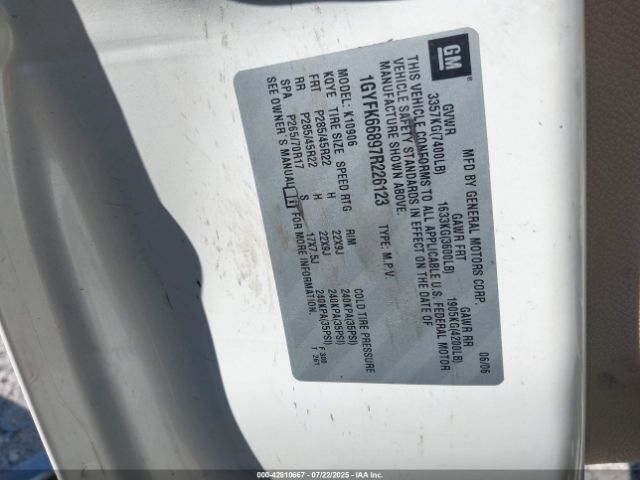 2007 CADILLAC ESCALADE ESV 1GYFK66897R226123 Photo 8