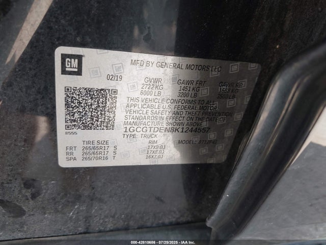 1GCGTDEN8K1244557 Chevrolet lg2 - di: direct injection, vvt: variable valve timing, alum, var2, gen2