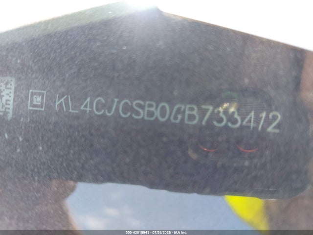 42810941 :رقم المزاد ، KL4CJCSB0GB733412 vin ، 2016 Buick Encore Leather مزاد بيع